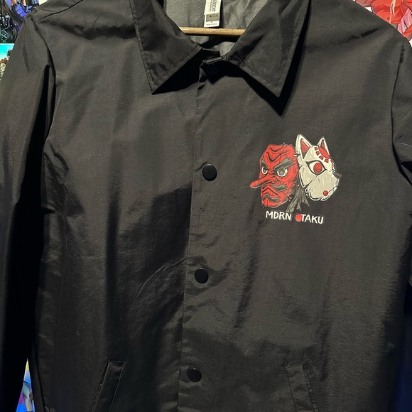 Demon Slayer Kitsune Fox Mask Windbreaker Jacket - Picture 3 of 3
